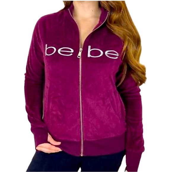 Bebe Velour Grape Colored Jacket - Picture 1 of 6